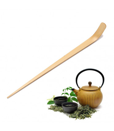 Cuillère à thé Matcha en bambou, faite à la main.