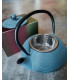 Théière en fonte bleue